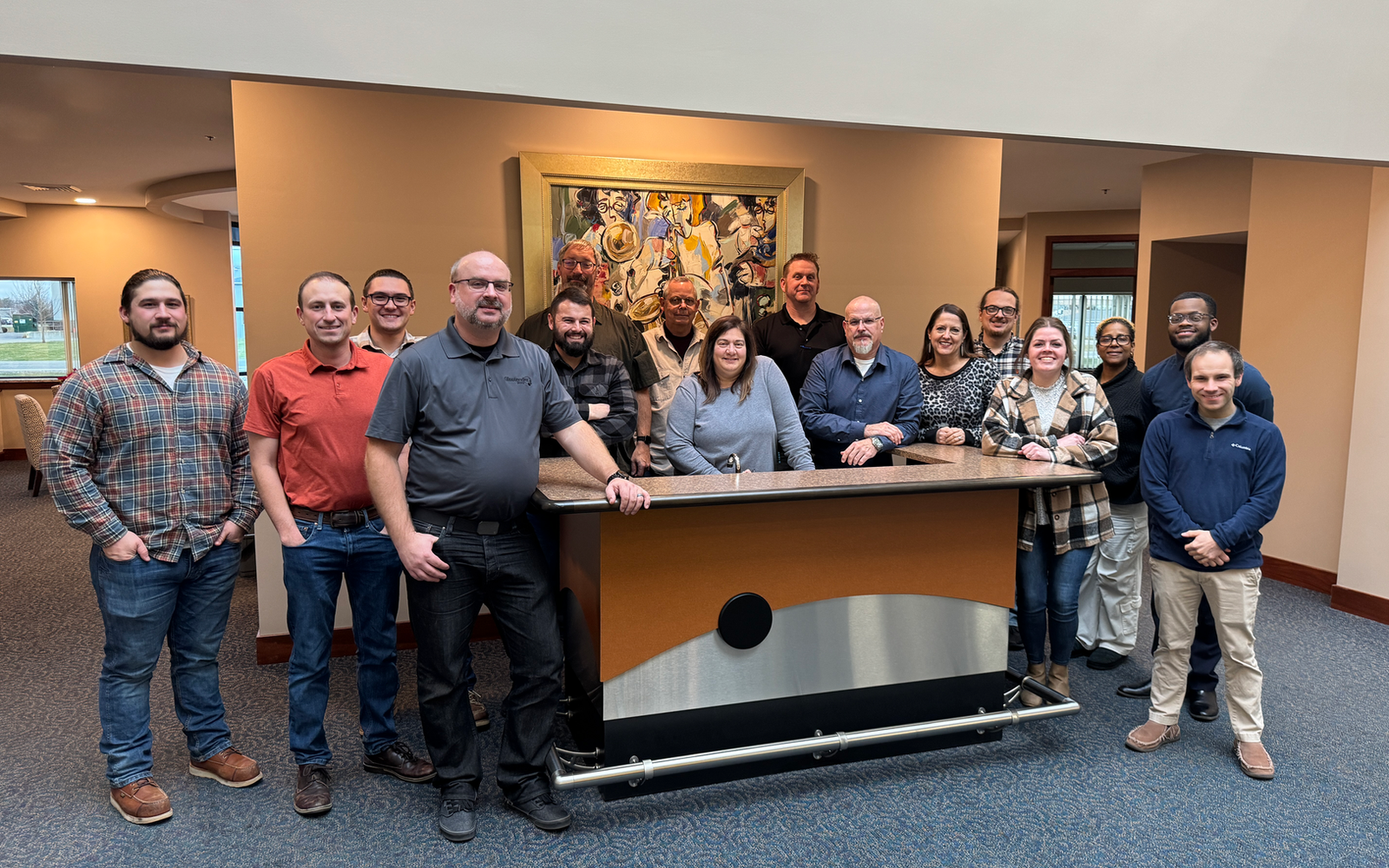 Glastender team at work in manufacturing